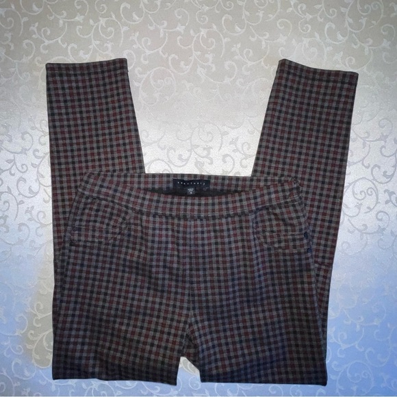 Sanctuary Red And Black Tiny Check Pull On Leggings - Picture 4 of 16